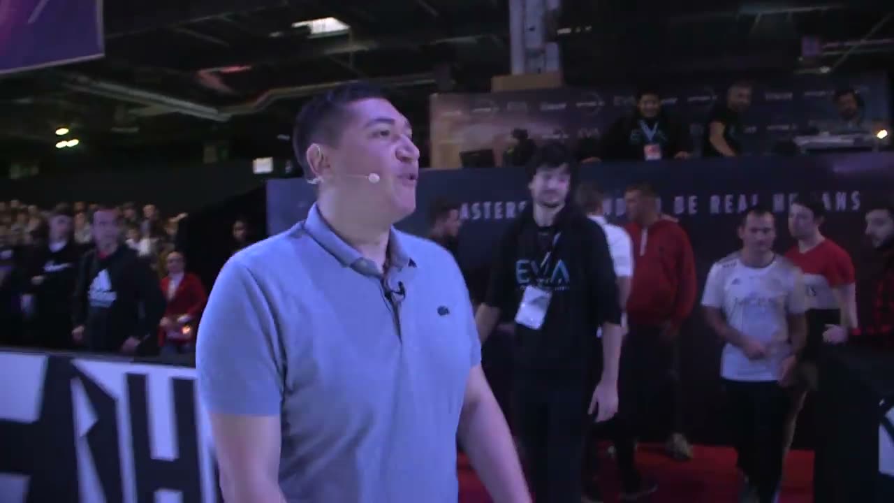 Fadi on stage at Paris Games Week in 2019
